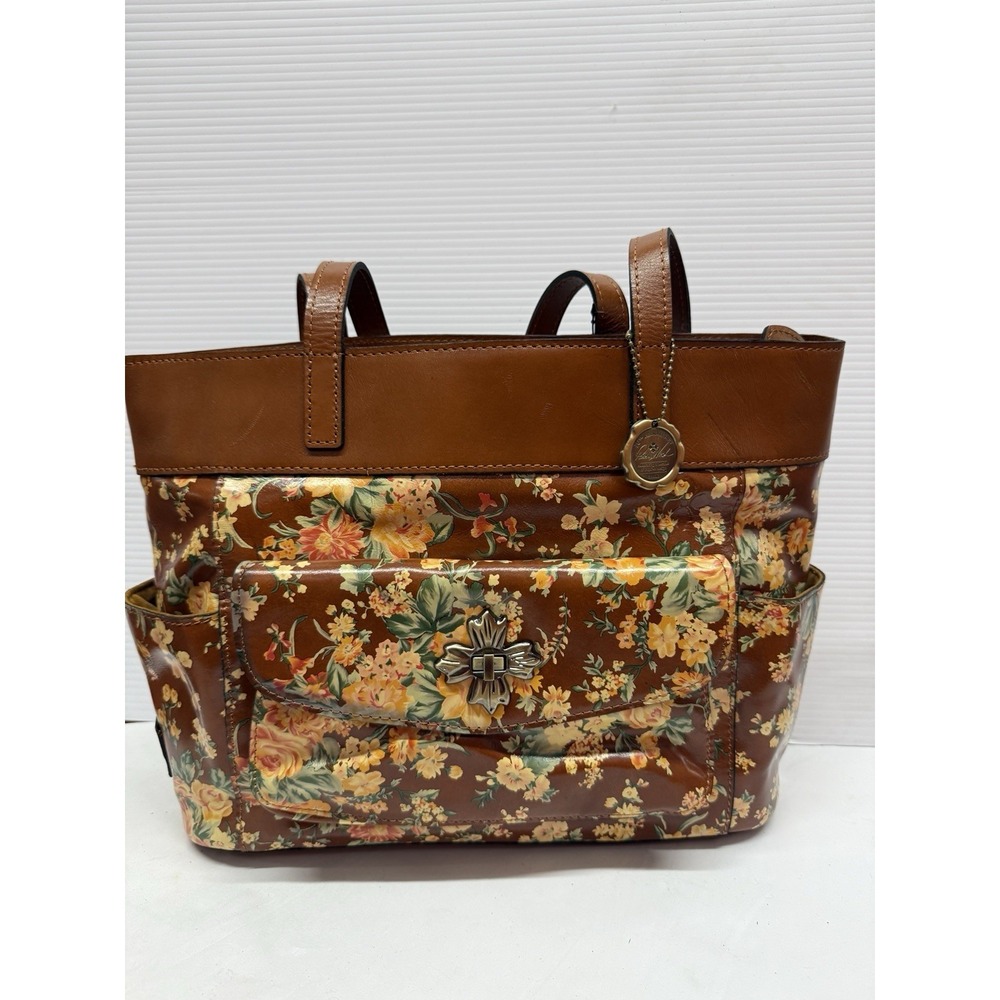 Patricia Nash Alviano Leather Shopper Tote Bag- VINTAGE BOTANICAL NEW SEE Pics!‎